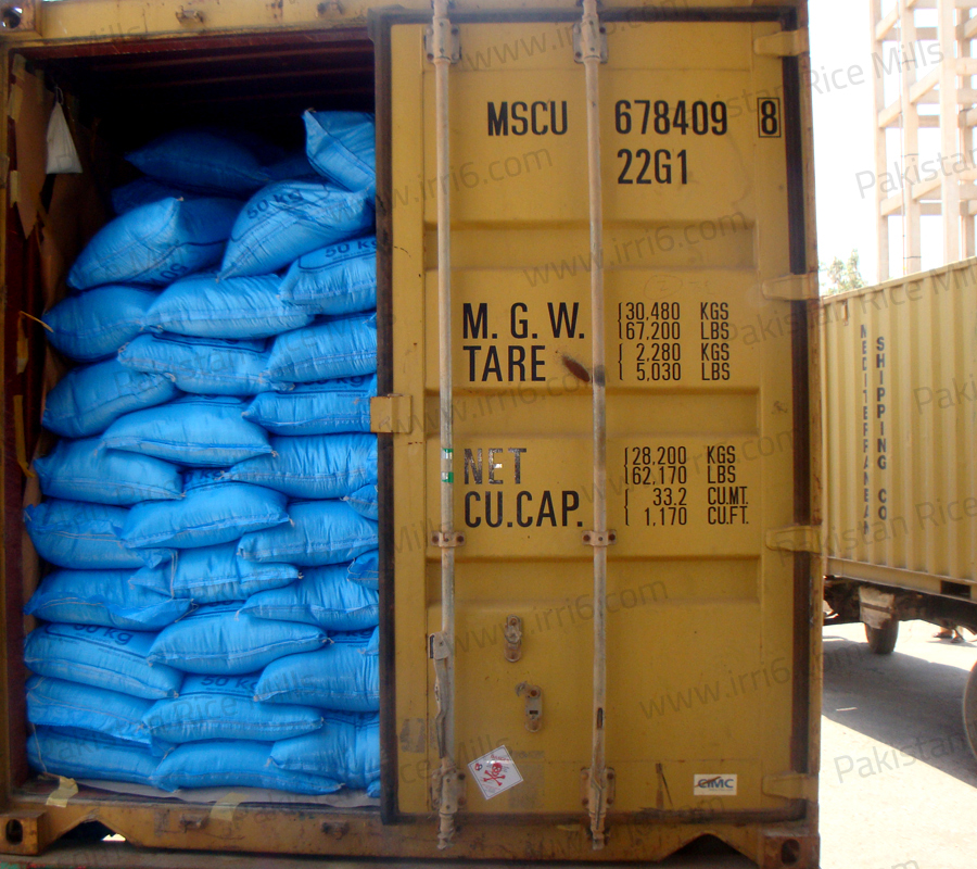 Shipment for Pakistan Long Grain IRRI-6 White Rice, 15% Broken Rice Exporters.